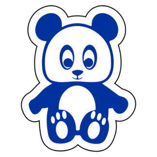 Hugging Panda Sticker (Blue)